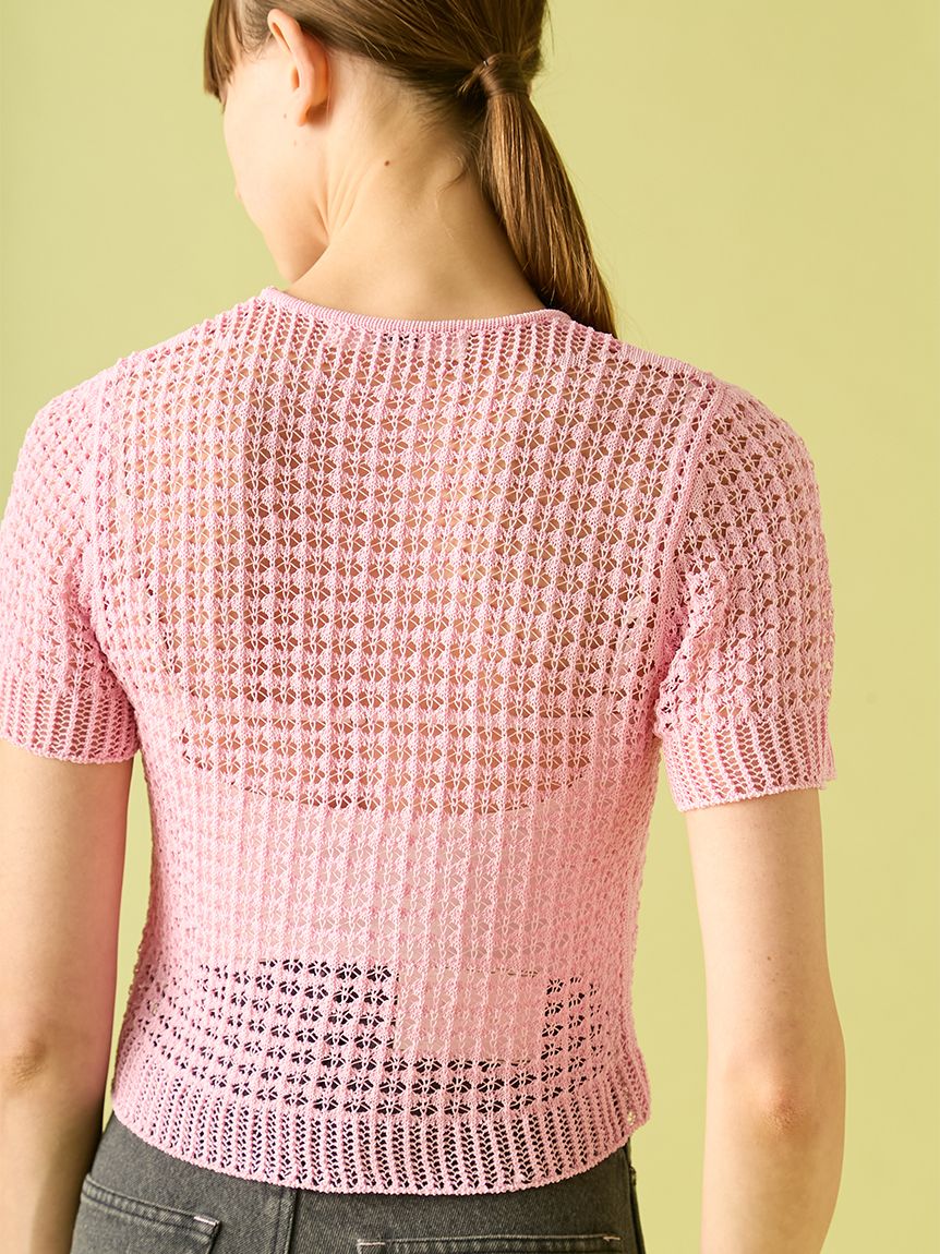 レース編みチャイナニットトップス(ニット)｜トップス｜FURFUR（ファー