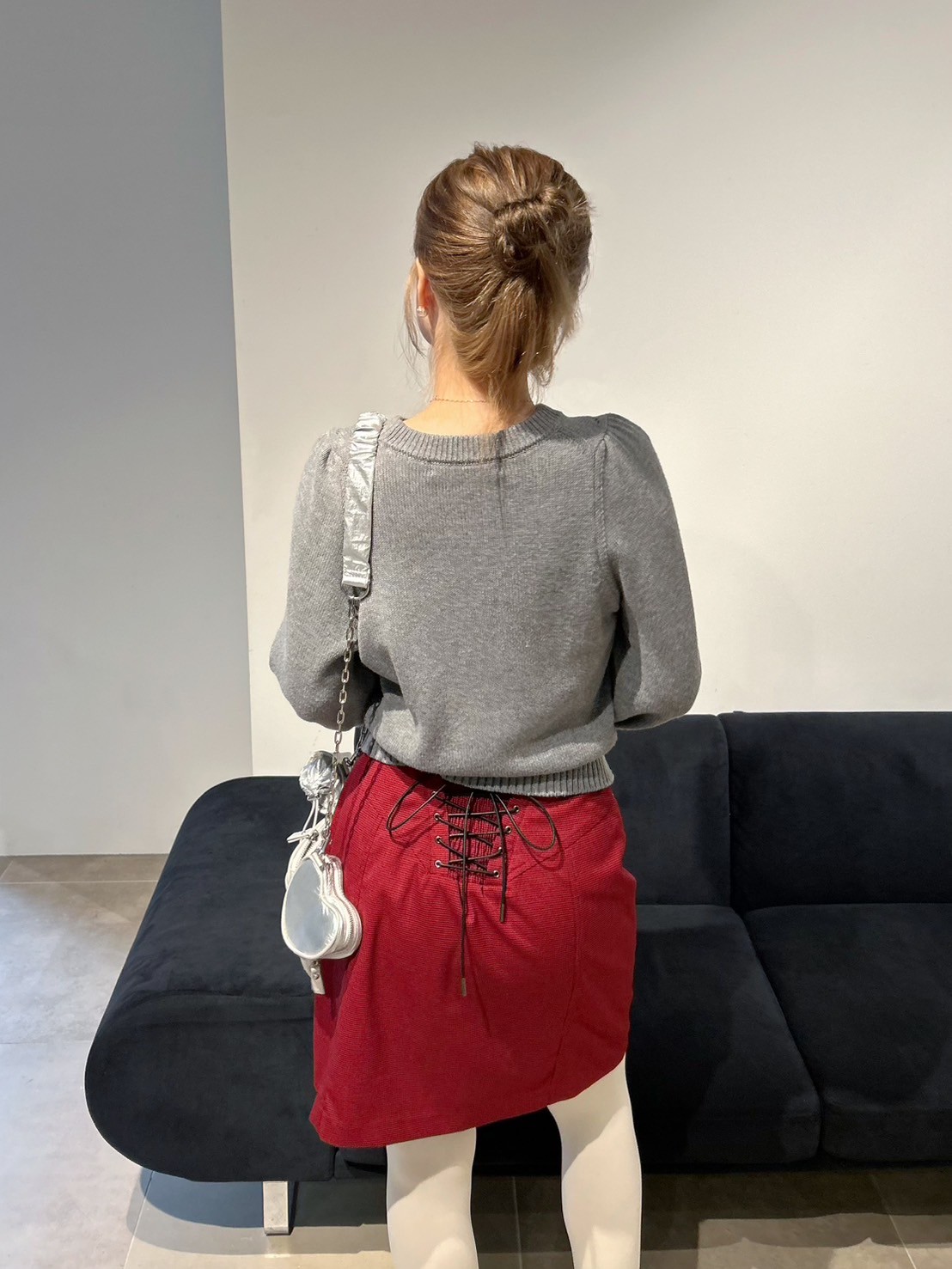 オフィシャルサイト限定】ハート刺繍アイレットニットトップス(ニット