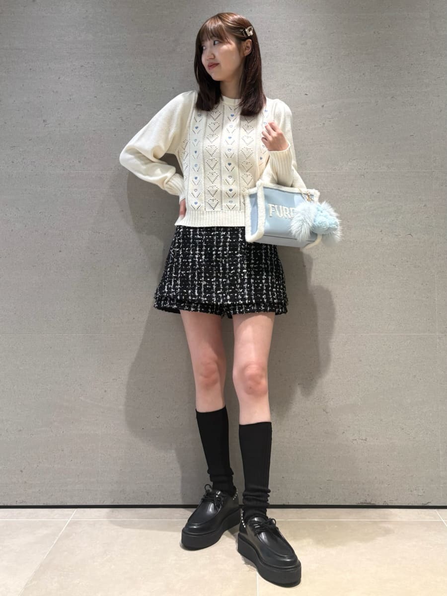 オフィシャルサイト限定】ハート刺繍アイレットニットトップス(ニット