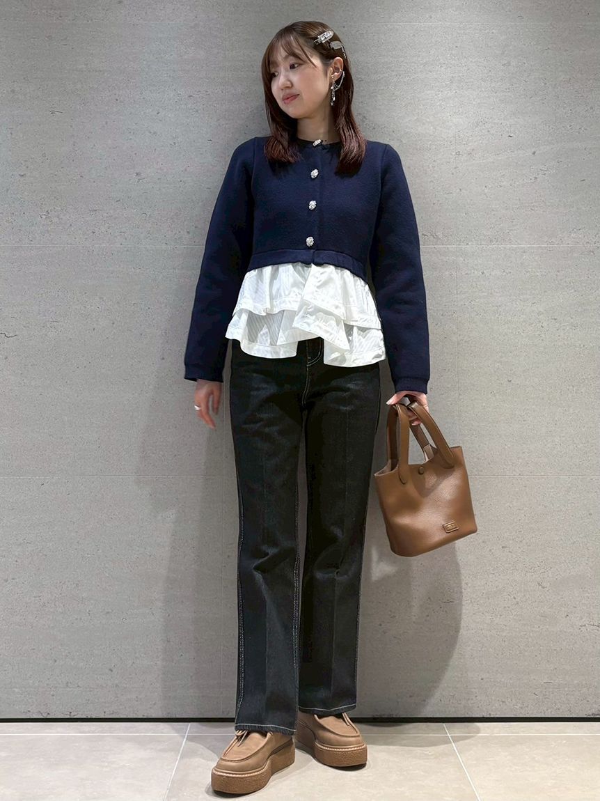 FURFUR ペプラムレイヤードカーディガン FURFUR｜【WEB限定カラー】ペプラムレイヤードカーディガン | Rakuten