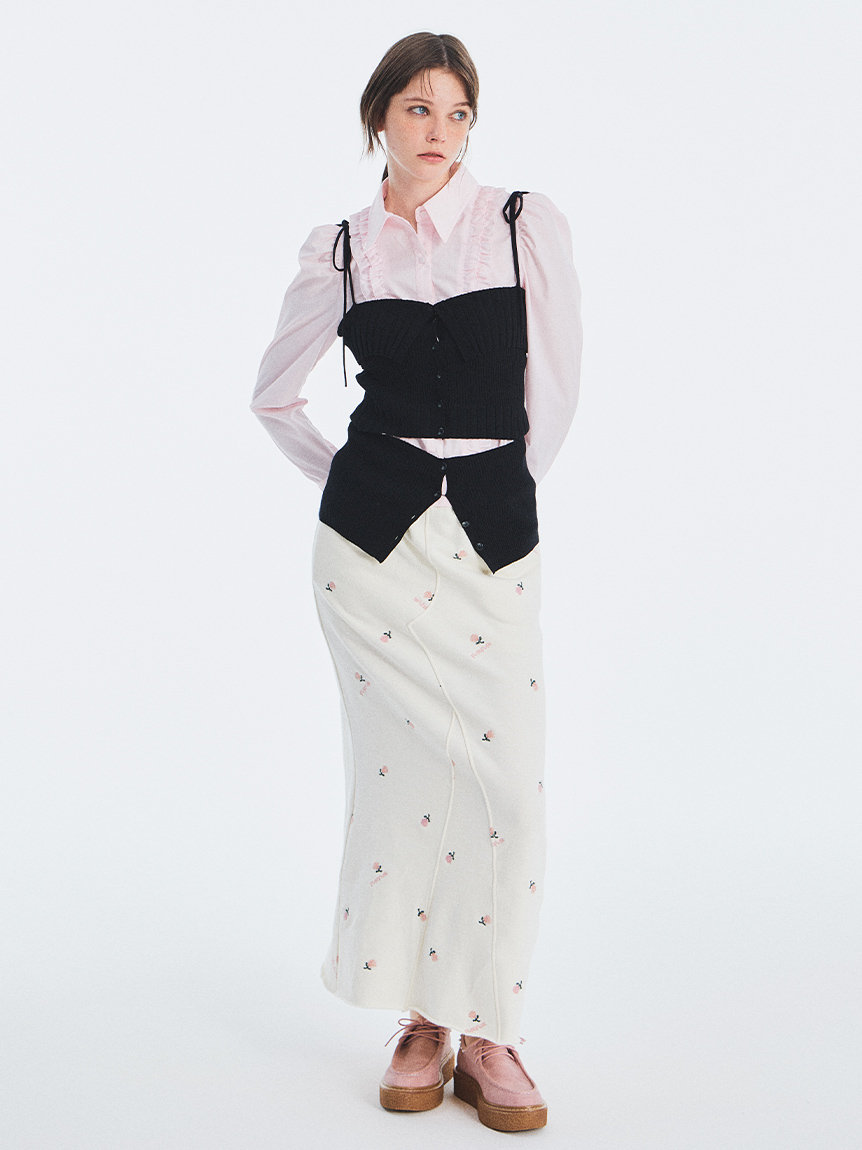 お値下げ不可/池田泉さんPUR loop hand knit top ビスチェ 20%OFF】calm check bustier～ｶｰﾑﾁｪｯｸﾋﾞｽﾁｪ | flower／フラワー公式通販