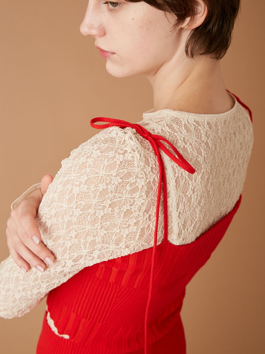 スラッシュデザインニットビスチェ(ニット)｜トップス｜FURFUR（ファー