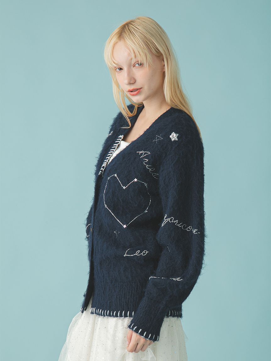 スターモチーフ刺繍カーディガン(ニット)｜トップス｜FURFUR（ファー