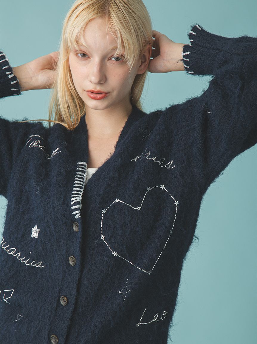 スターモチーフ刺繍カーディガン(ニット)｜トップス｜FURFUR（ファー