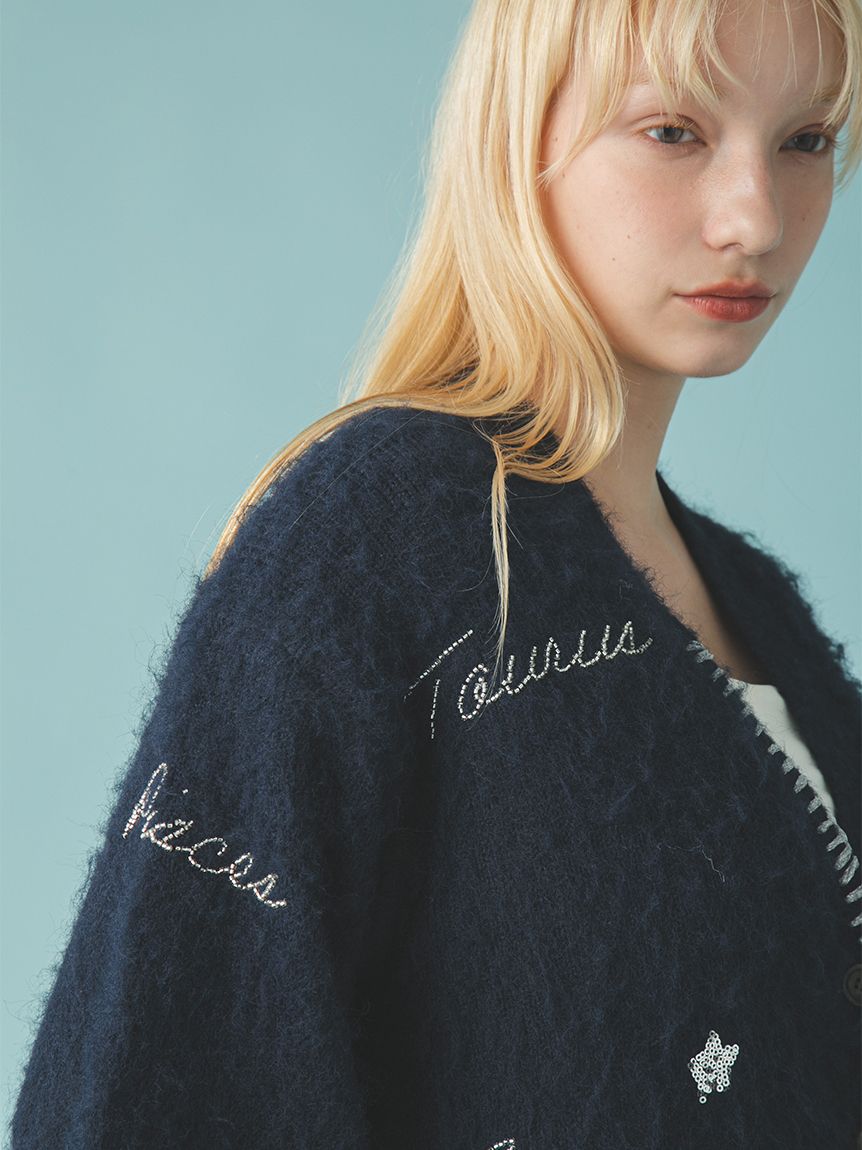 スターモチーフ刺繍カーディガン(ニット)｜トップス｜FURFUR（ファー