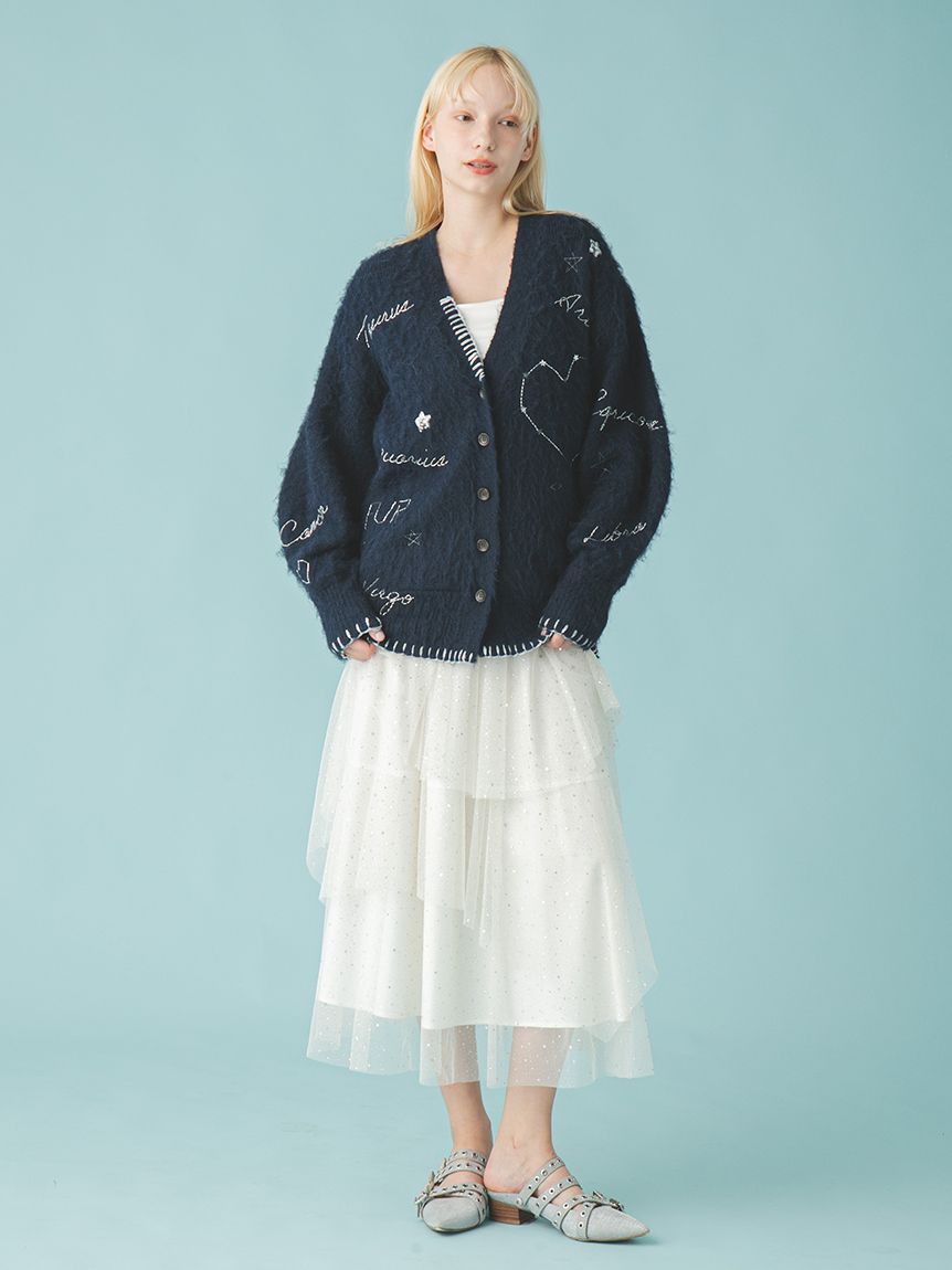 スターモチーフ刺繍カーディガン(ニット)｜トップス｜FURFUR（ファー