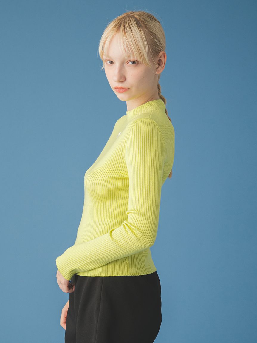 限定カラー】リボン刺繍リブニットトップス(ニット)｜トップス｜FURFUR