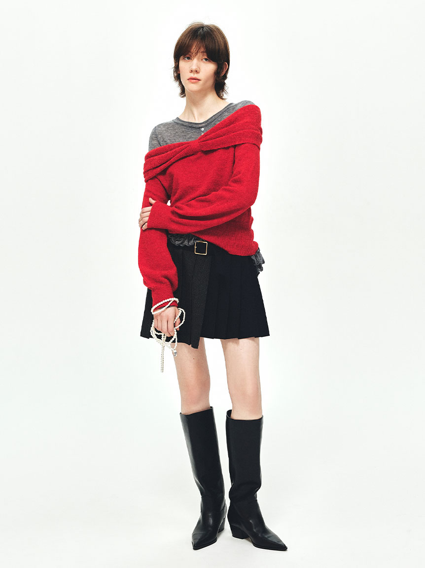 リボンモヘアニットトップス(ニット)｜トップス｜FURFUR（ファーファー