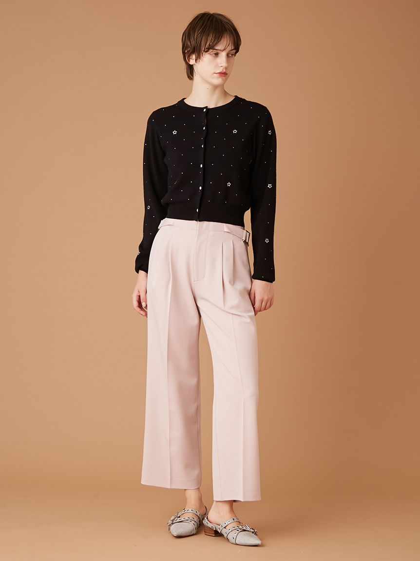 Twilightラインストーンクルーネックカーディガン(ニット)｜トップス