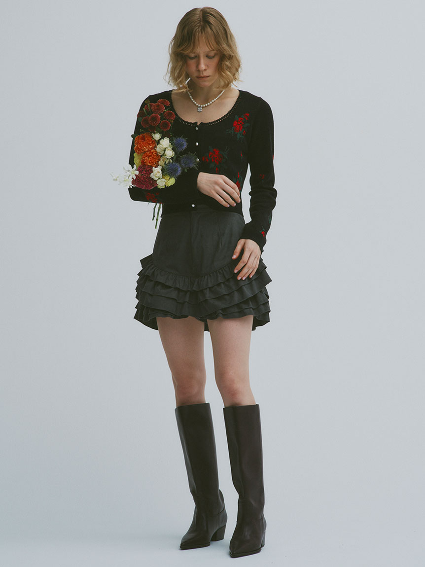 フラワージャガードカーディガン(ニット)｜トップス｜FURFUR（ファー