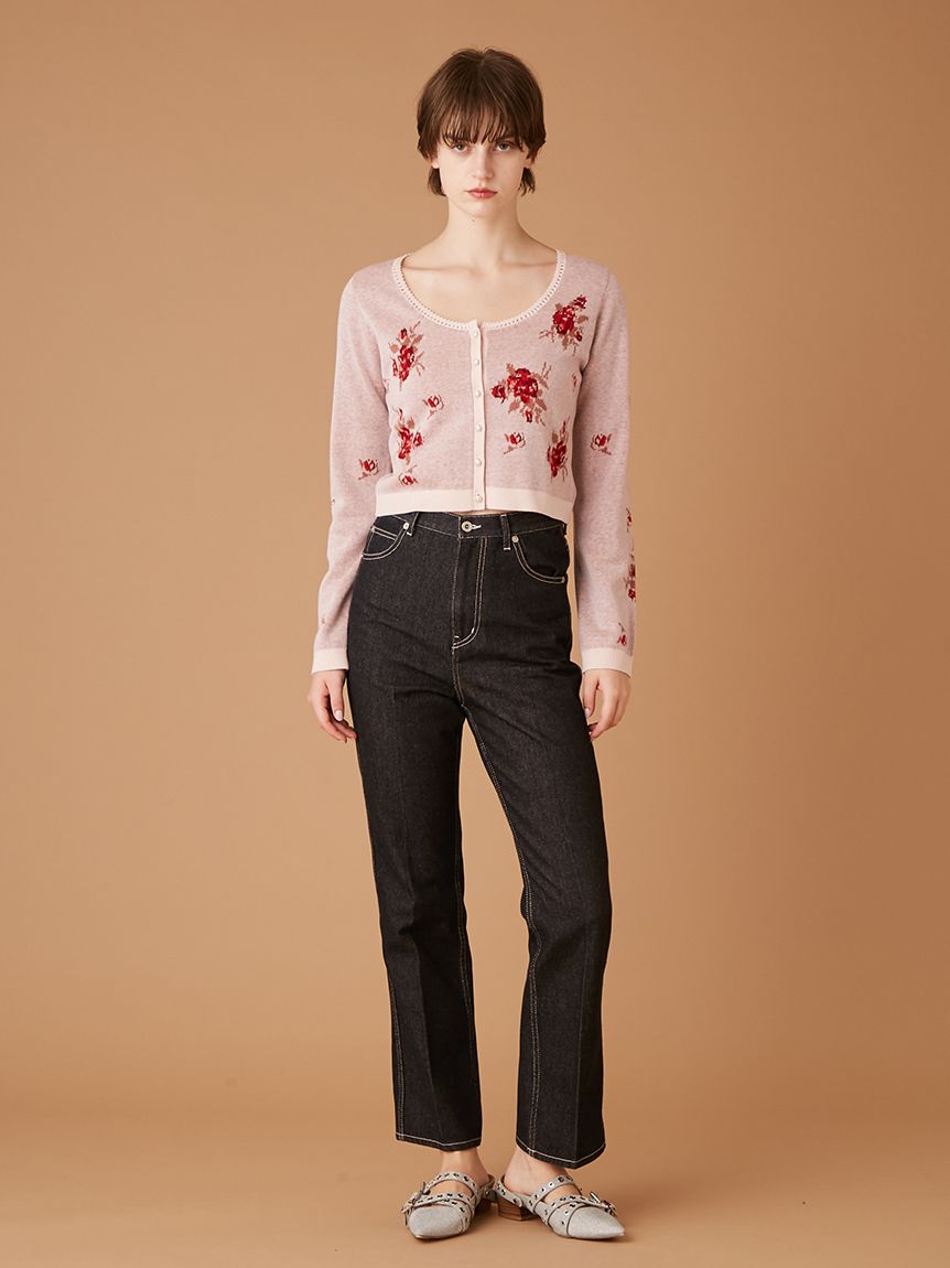 フラワージャガードカーディガン(ニット)｜トップス｜FURFUR（ファー