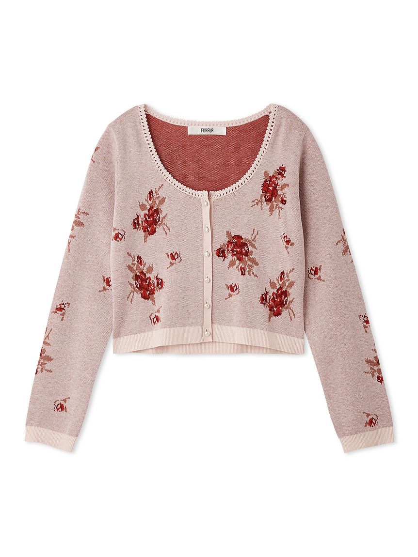 フラワージャガードカーディガン(ニット)｜トップス｜FURFUR（ファー