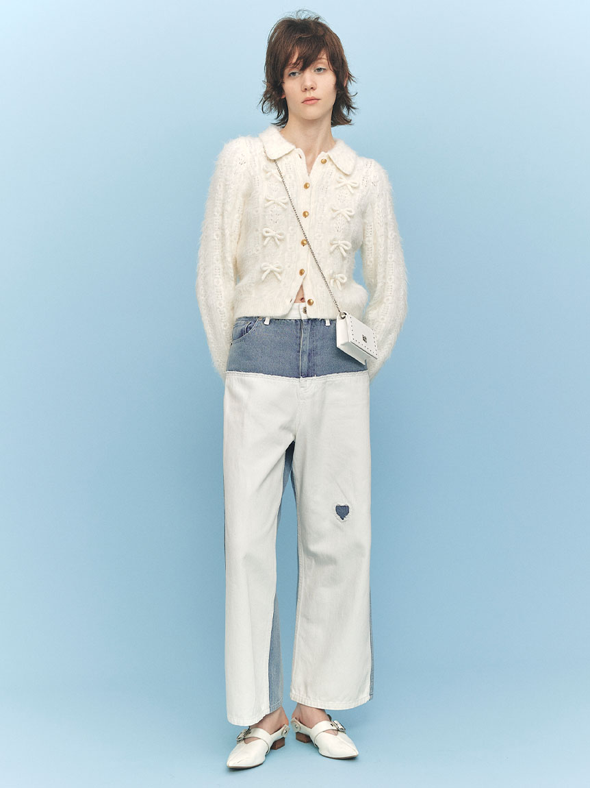 リボンデザインアランポロニットトップス(ニット)｜トップス｜FURFUR