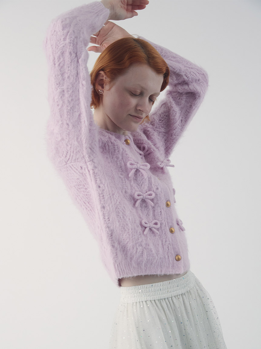 リボンデザインアランポロニットトップス(ニット)｜トップス｜FURFUR