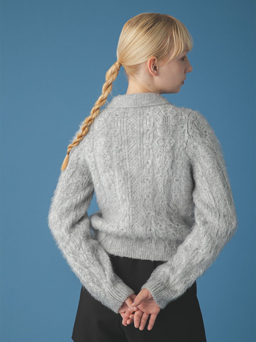 リボンデザインアランポロニットトップス(ニット)｜トップス｜FURFUR