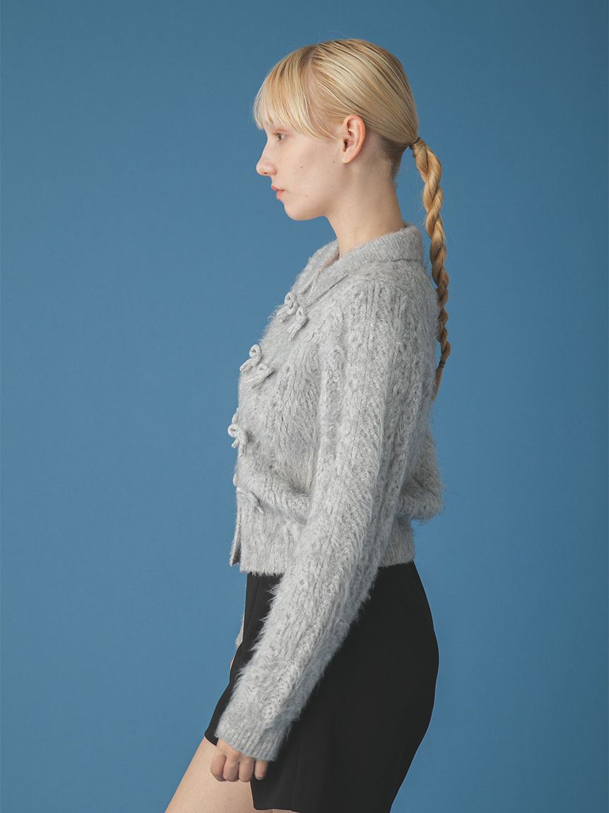 リボンデザインアランポロニットトップス(ニット)｜トップス｜FURFUR