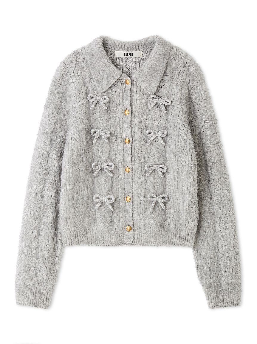 FURFUR リボンデザインアランポロニットトップス リボンデザインアランポロニットトップス(ニット)｜トップス｜FURFUR