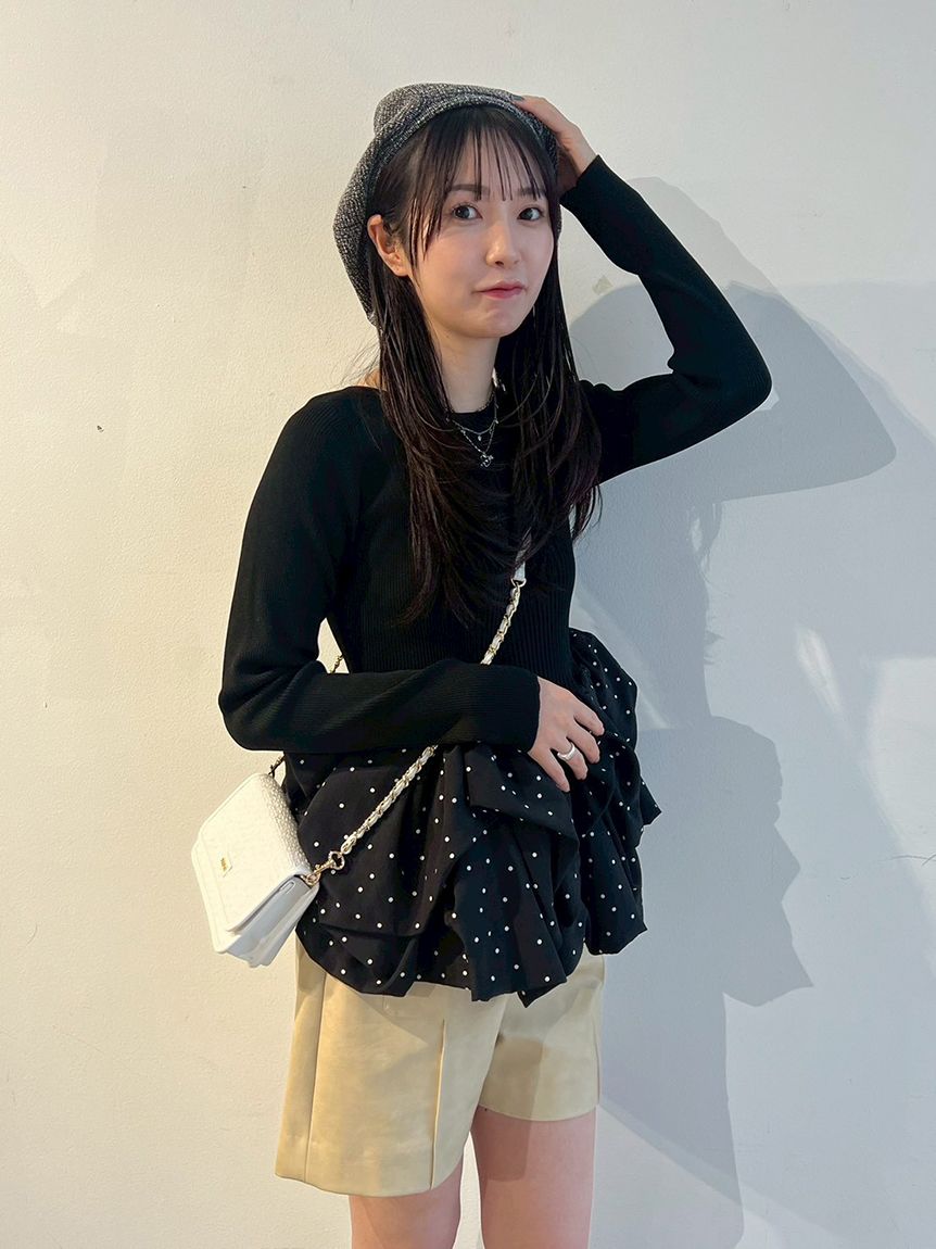 バルーンドッキングリブニットプルオーバー(ニット)｜トップス｜FURFUR