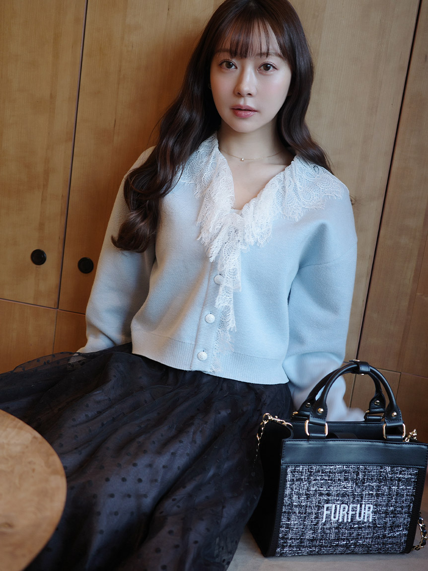レース衿カーディガン(ニット)｜トップス｜FURFUR（ファーファー）公式