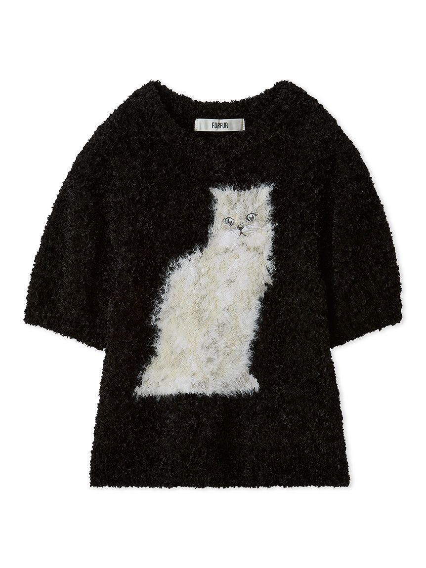 FURFUR　ファーファー　猫　ジャガードニット キャットモチーフジャガードニットトップス(ニット)｜トップス｜FURFUR