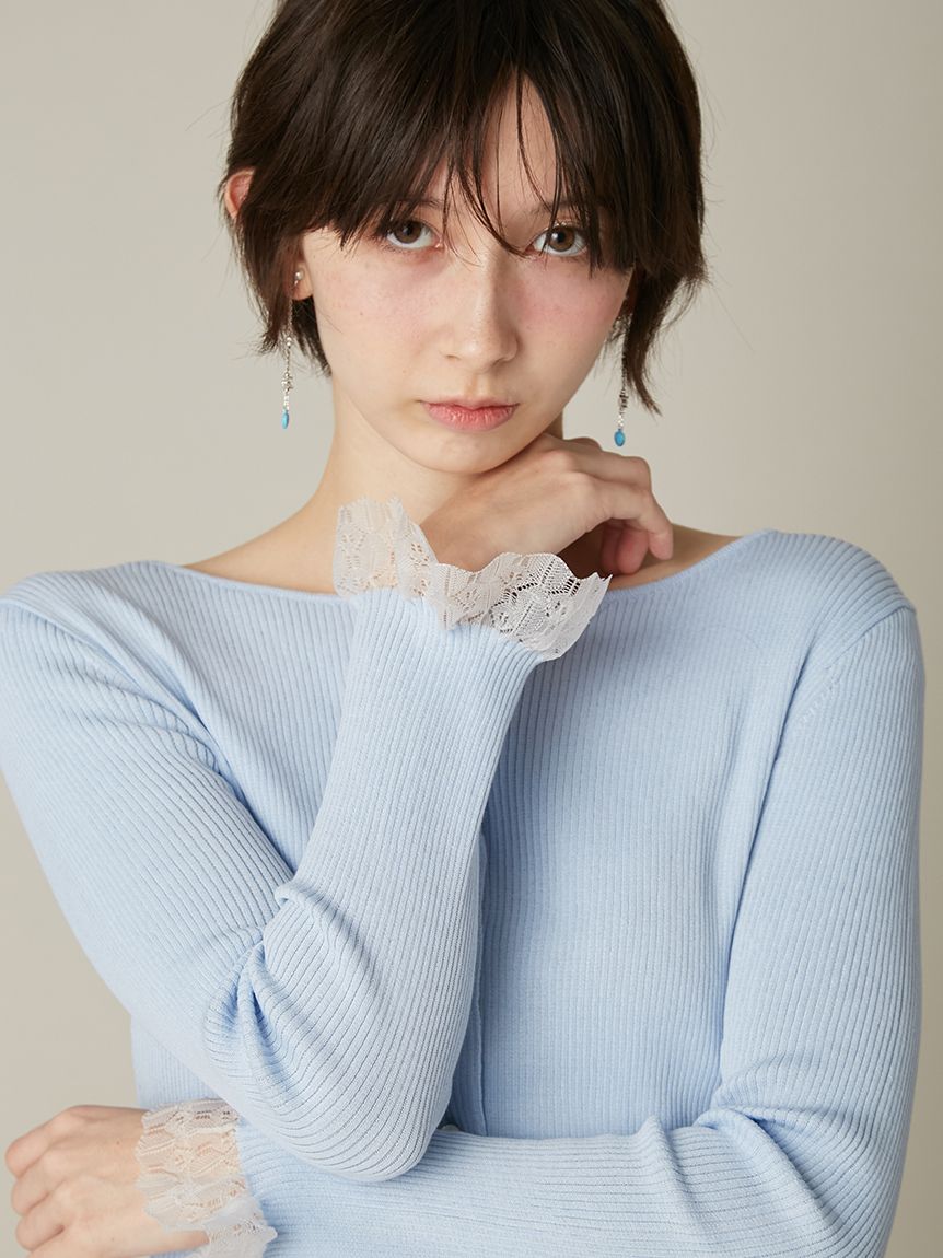 限定カラー】【UVカット】トリミングリブカーディガン(カーディガン