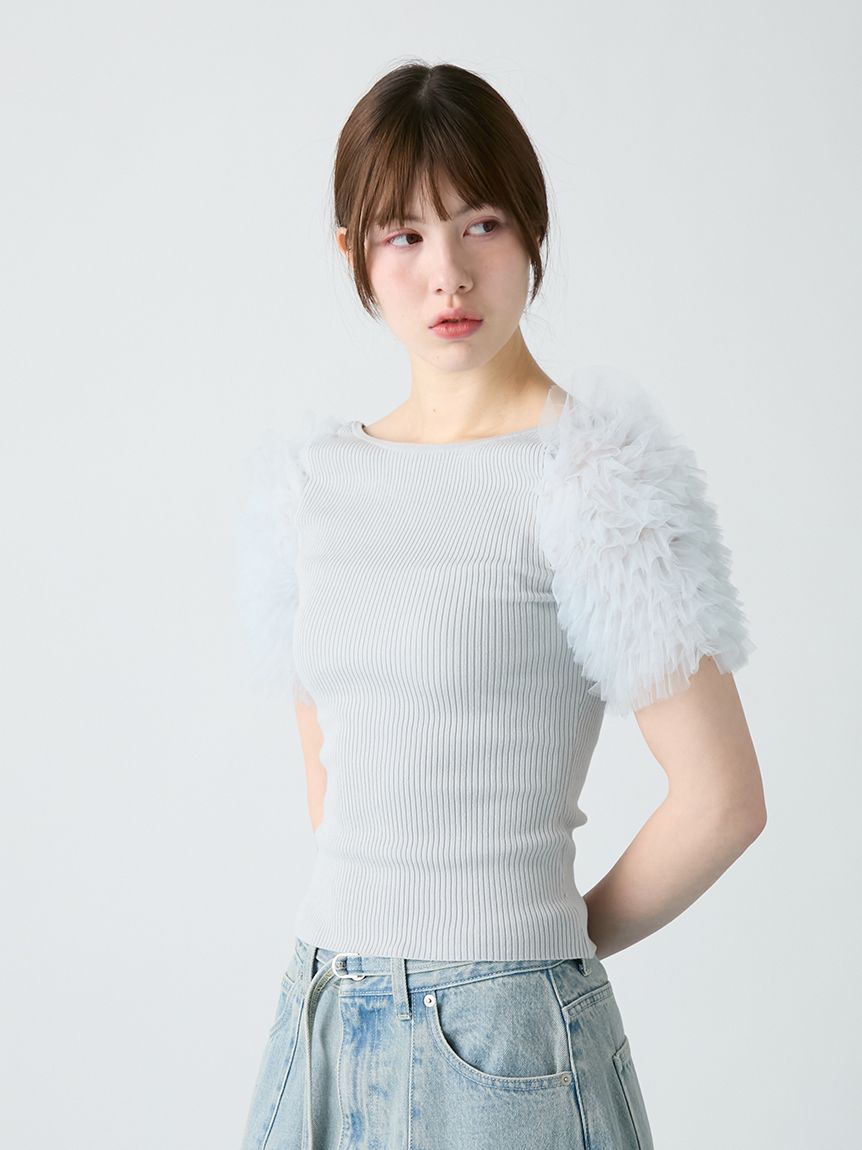 新品未使用 YONFA チューリップスリーブニット white YONFA / TOPページ