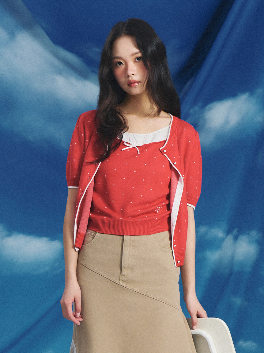 ドット柄ニットキャミソール(ニット・セーター)｜TOPS｜FURFUR（ファー