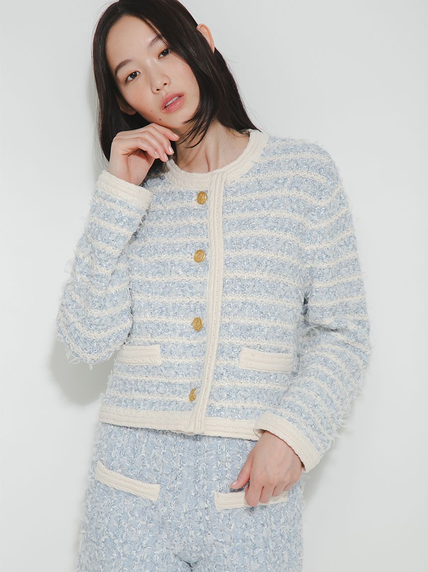 ファンシーツイードカーディガン(ニット・セーター)｜TOPS｜FURFUR