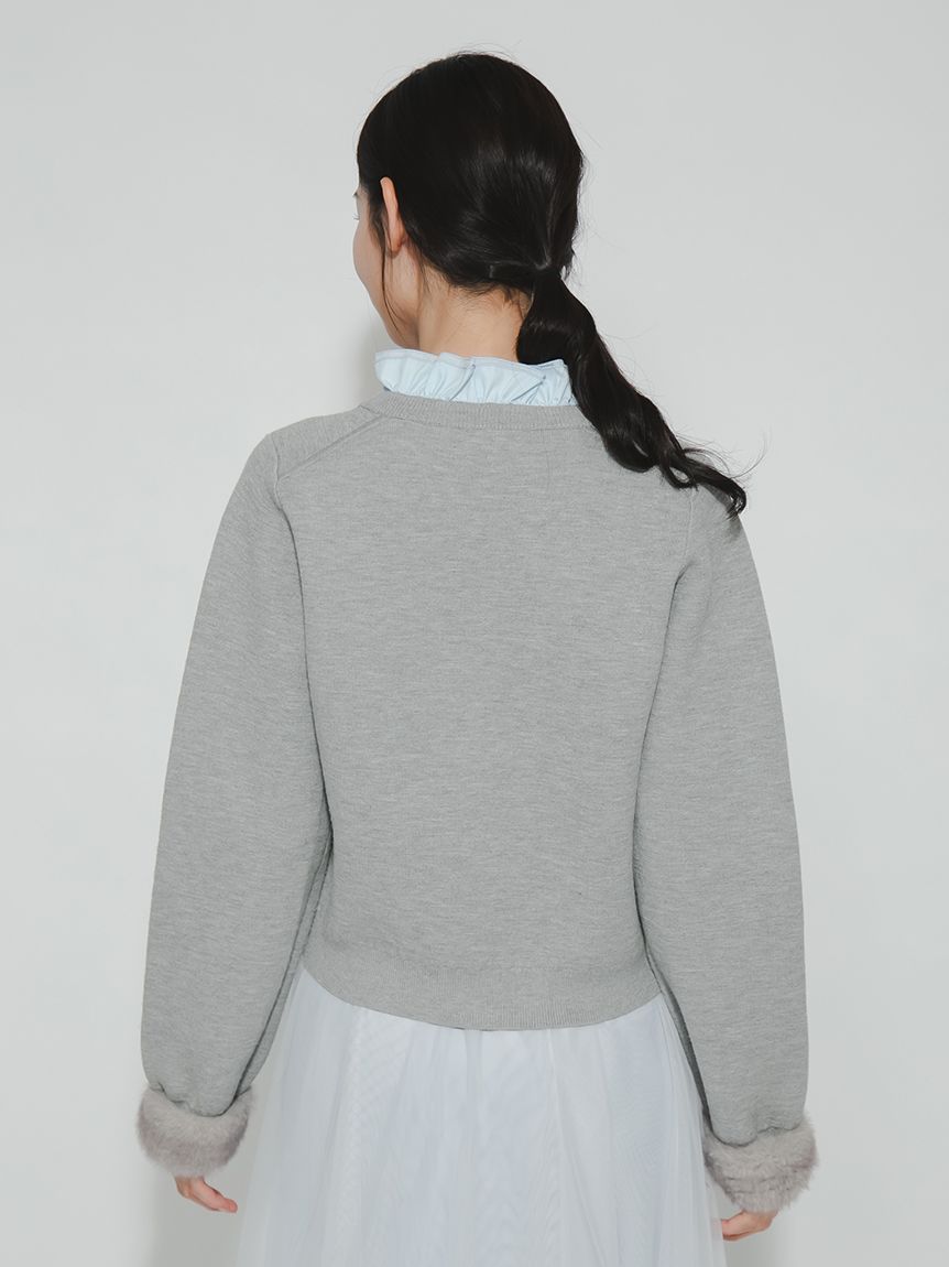 2WAYエコファーカフスカーディガン(ニット)｜トップス｜FURFUR（ファー