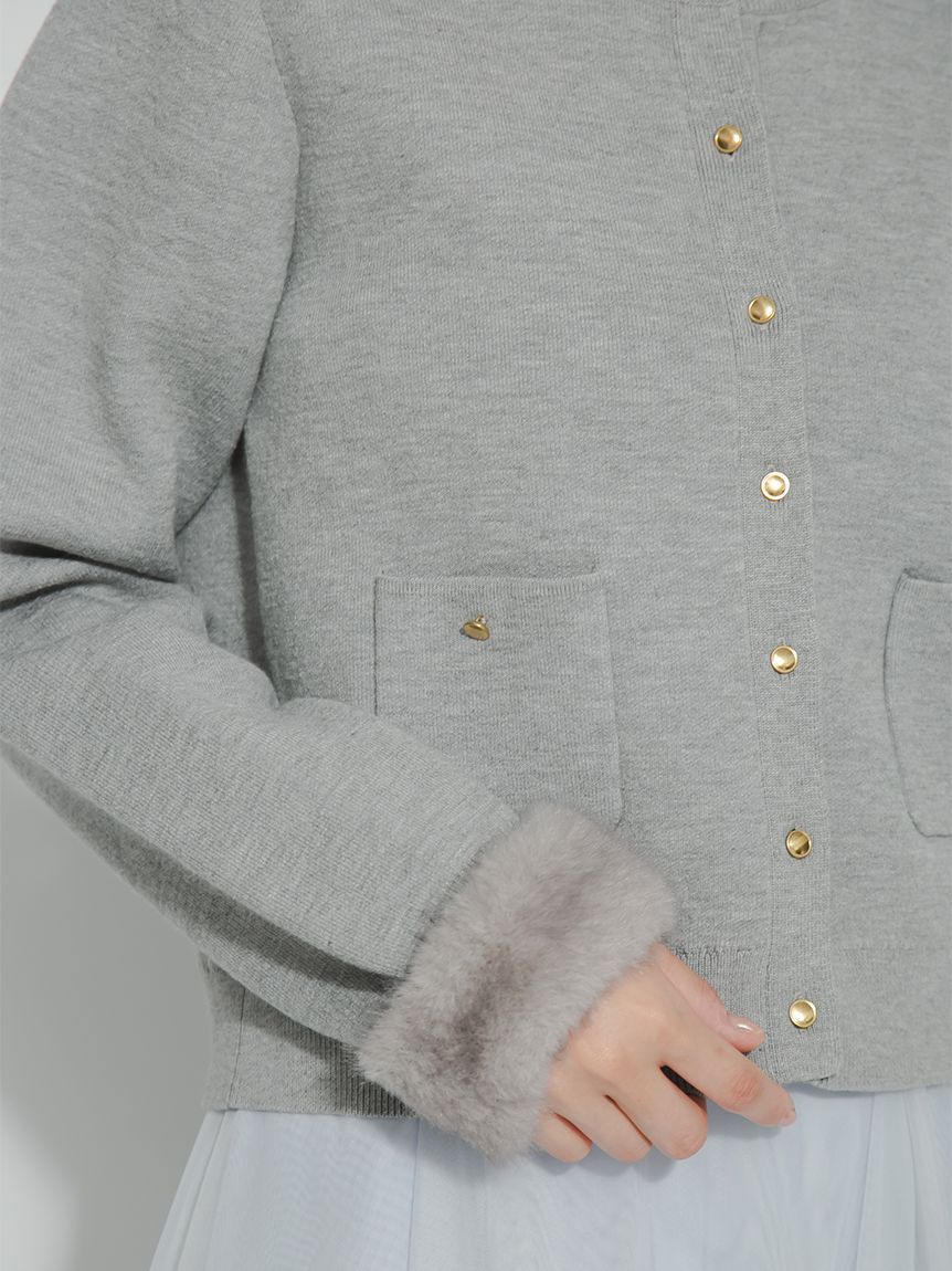 2WAYエコファーカフスカーディガン(ニット)｜トップス｜FURFUR（ファー
