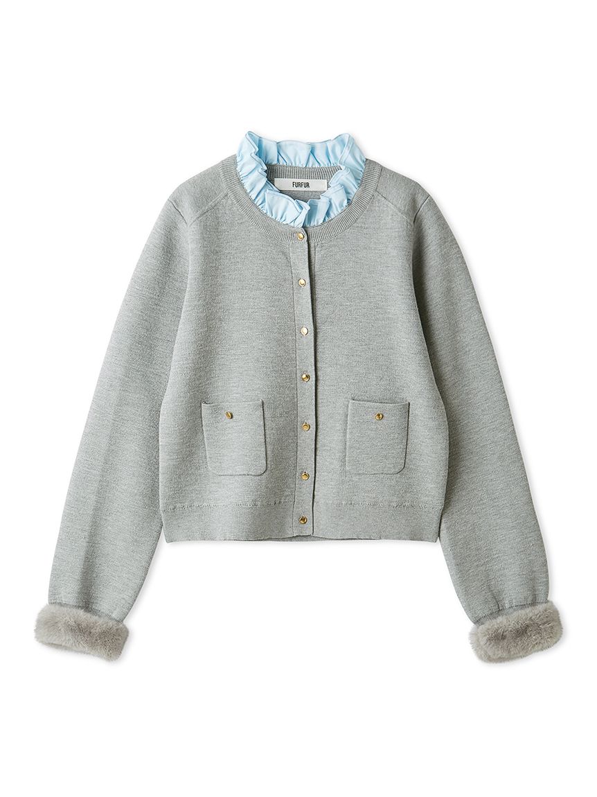FURFUR長袖カーディガン 2WAYエコファーカフスカーディガン(ニット)｜トップス｜FURFUR（ファー