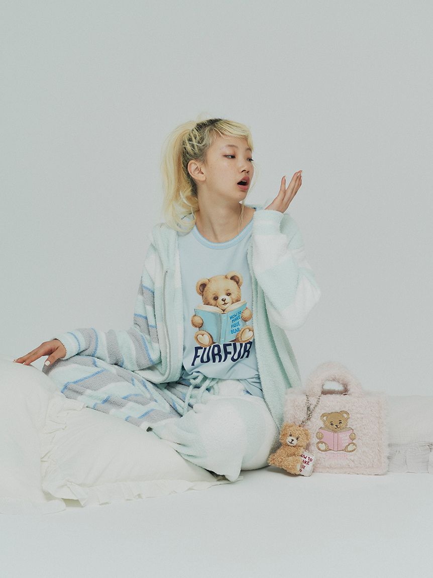 FURFUR×gelato pique】ベビモコボーダーミックスパーカー(パーカー