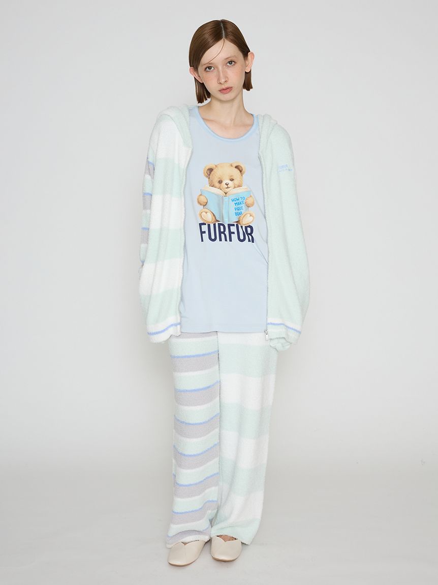 FURFUR×gelato pique】ベビモコボーダーミックスパーカー(パーカー