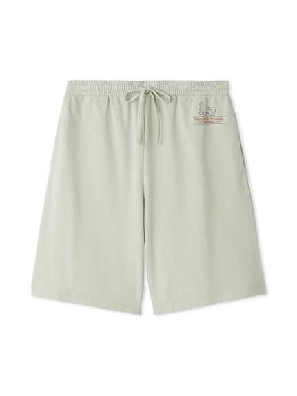HOMME】【接触冷感】モーニングドッグプリントハーフパンツ(ハーフ