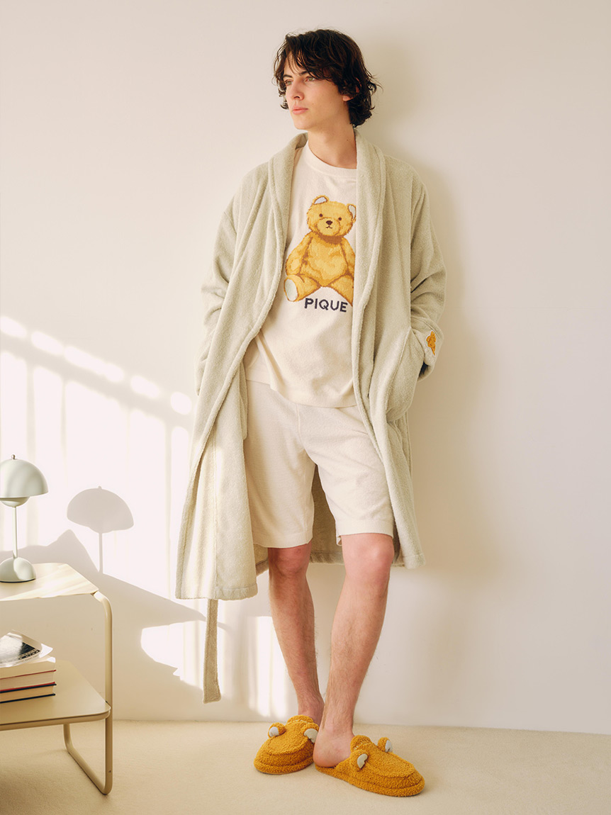 HOMME】ベアワンポイントパイルガウン(カーディガン・ガウン)｜ルーム