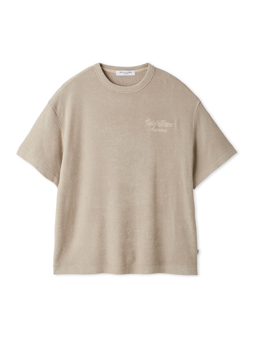 HOMME】【接触冷感】【UVカット】パイルワンポイントロゴ刺繍プル