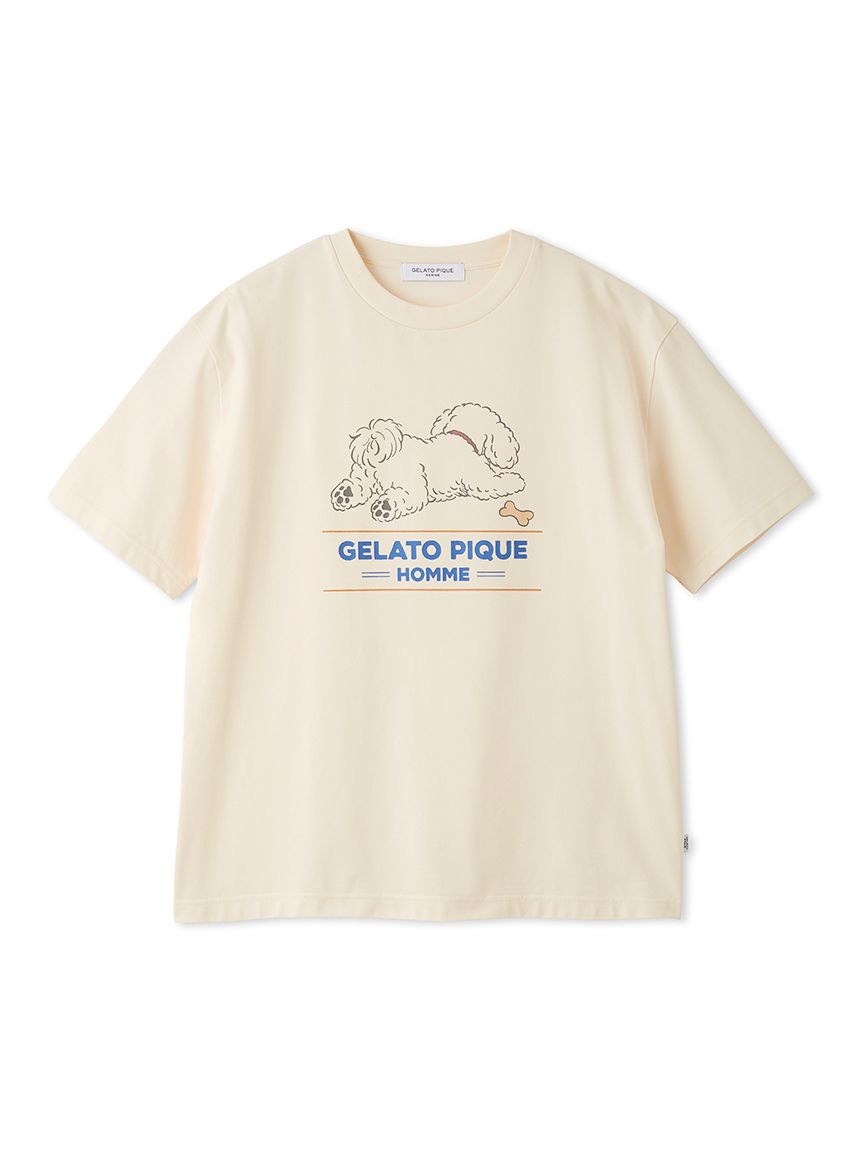 HOMME】モーニングドッグプリントTシャツ(カットソー・Tシャツ