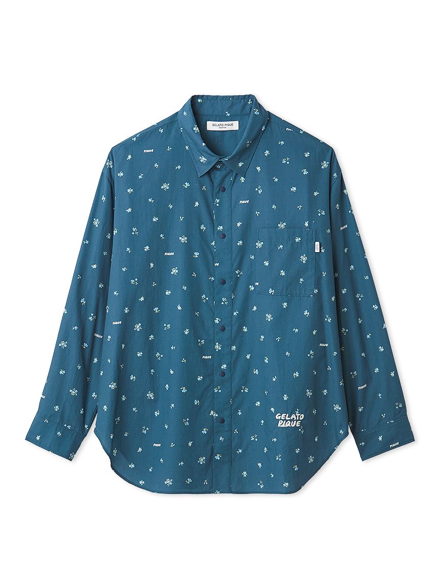 HOMME】リトルフラワー柄プリントシャツ(シャツ)｜ルームウェア