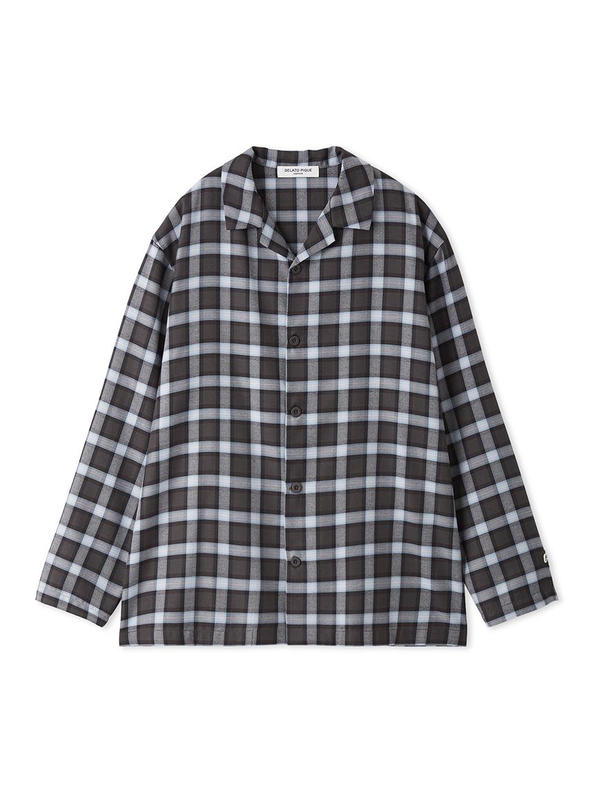 HOMME】ソフトツイルチェックシャツ(シャツ)｜ルームウェア・パジャマ