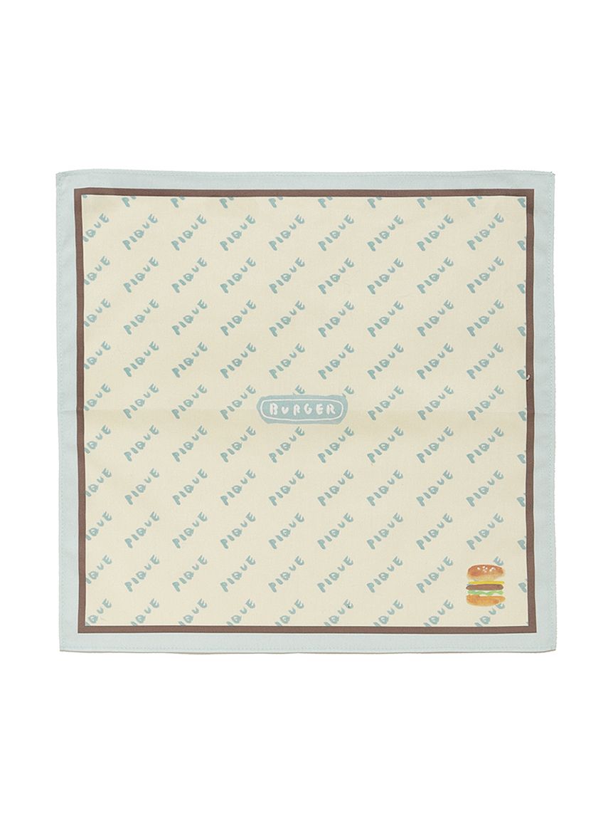 ヒラノトシユキ】【HOMME】ハンバーガープリントハンカチ(その他