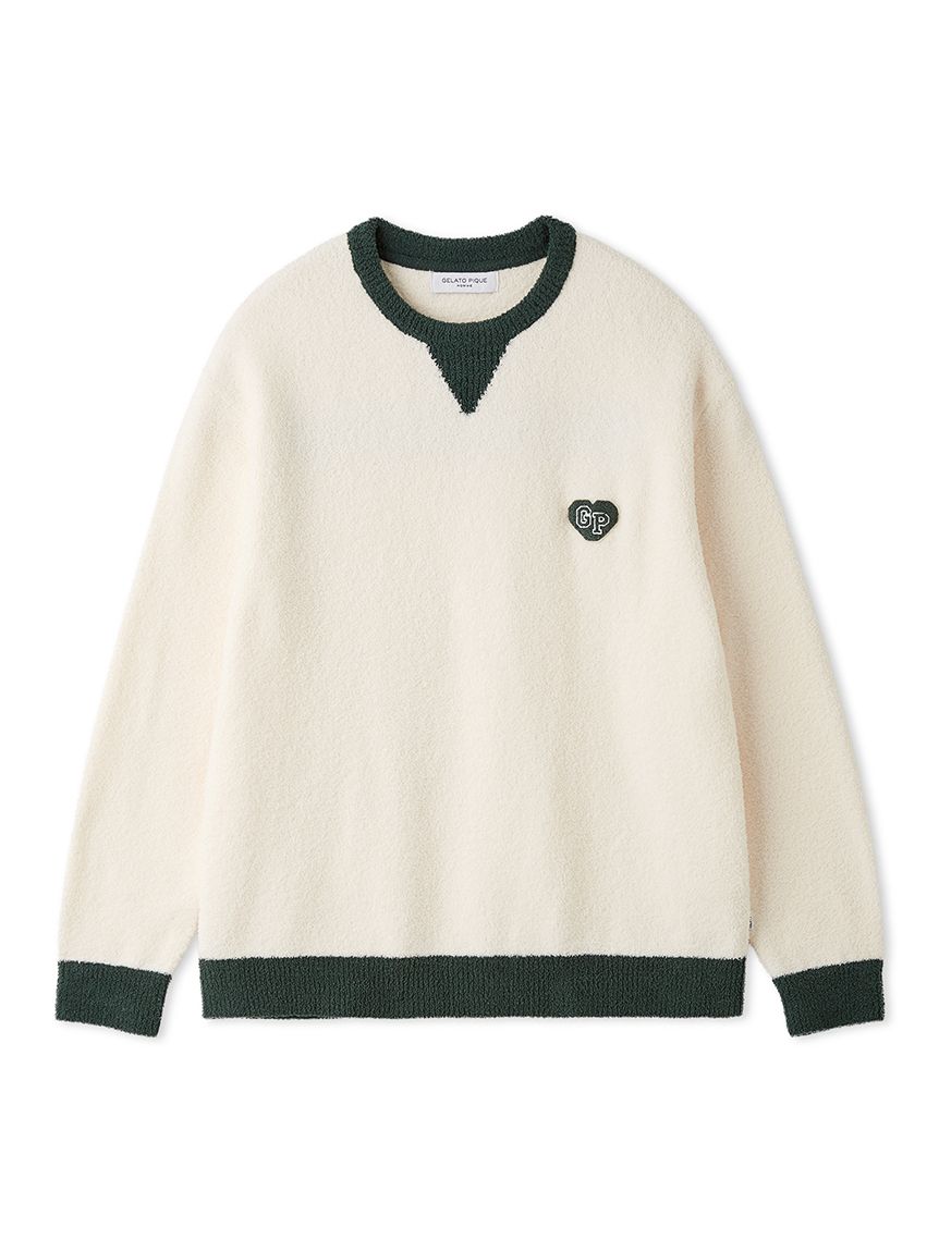 HOMME】エアリーモコカレッジプルオーバー(ニットプルオーバー
