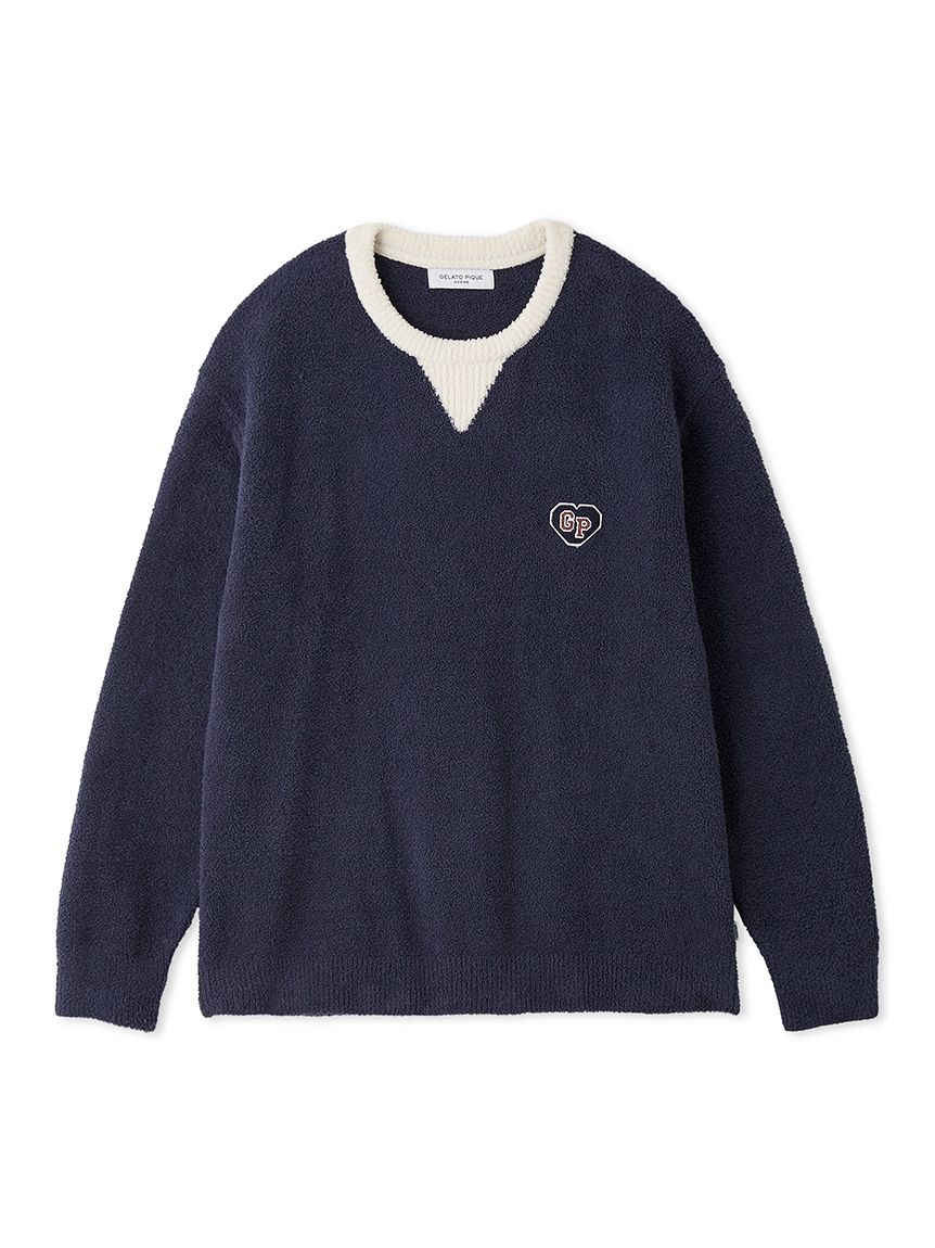 最終値下げ！ジェラートピケ HOMMEエアモコSHEEP HOMME】エアリーモコカレッジプルオーバー(ニットプルオーバー