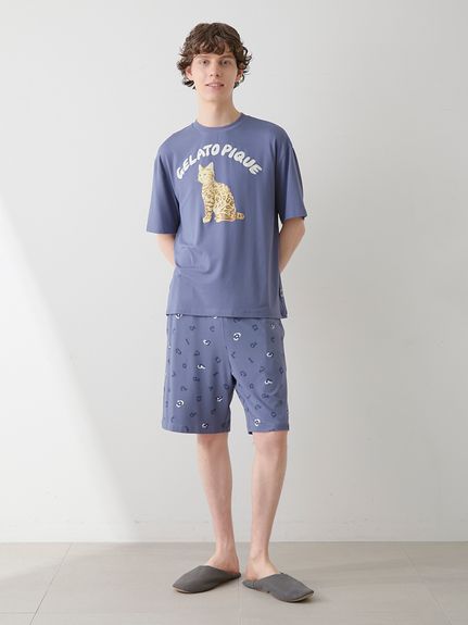 HOMME】レオパード総柄ハーフパンツ(ハーフパンツ)｜ルーム