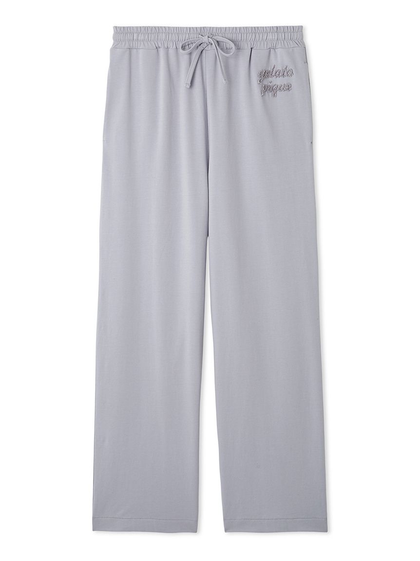 HOMME】ミニ裏毛ワンポイントロゴ刺繍ロングパンツ(ロングパンツ