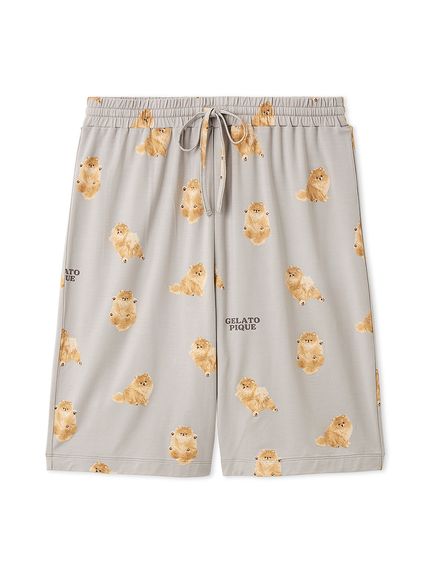 HOMME】ドッグ柄ハーフパンツ(ハーフパンツ)｜ルームウェア・パジャマ