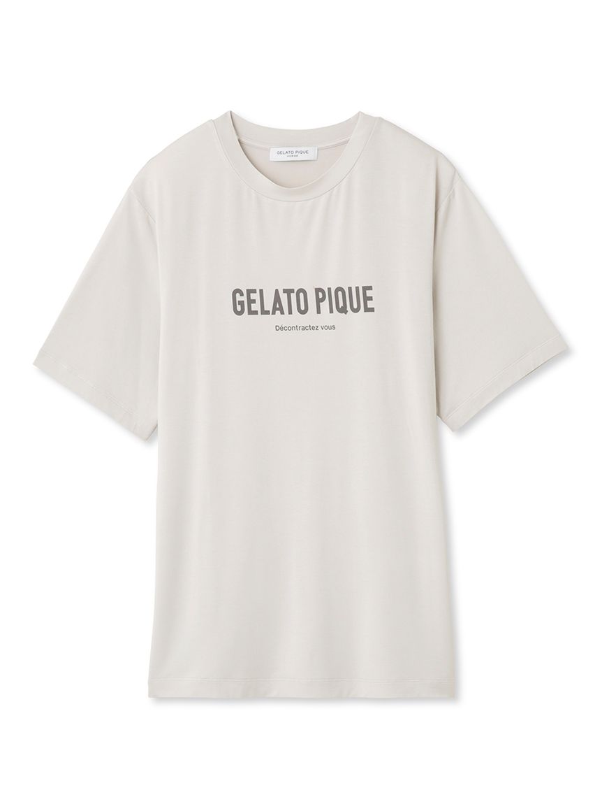 HOMME】レーヨンロゴTシャツ(カットソー・Tシャツ)｜ルームウェア