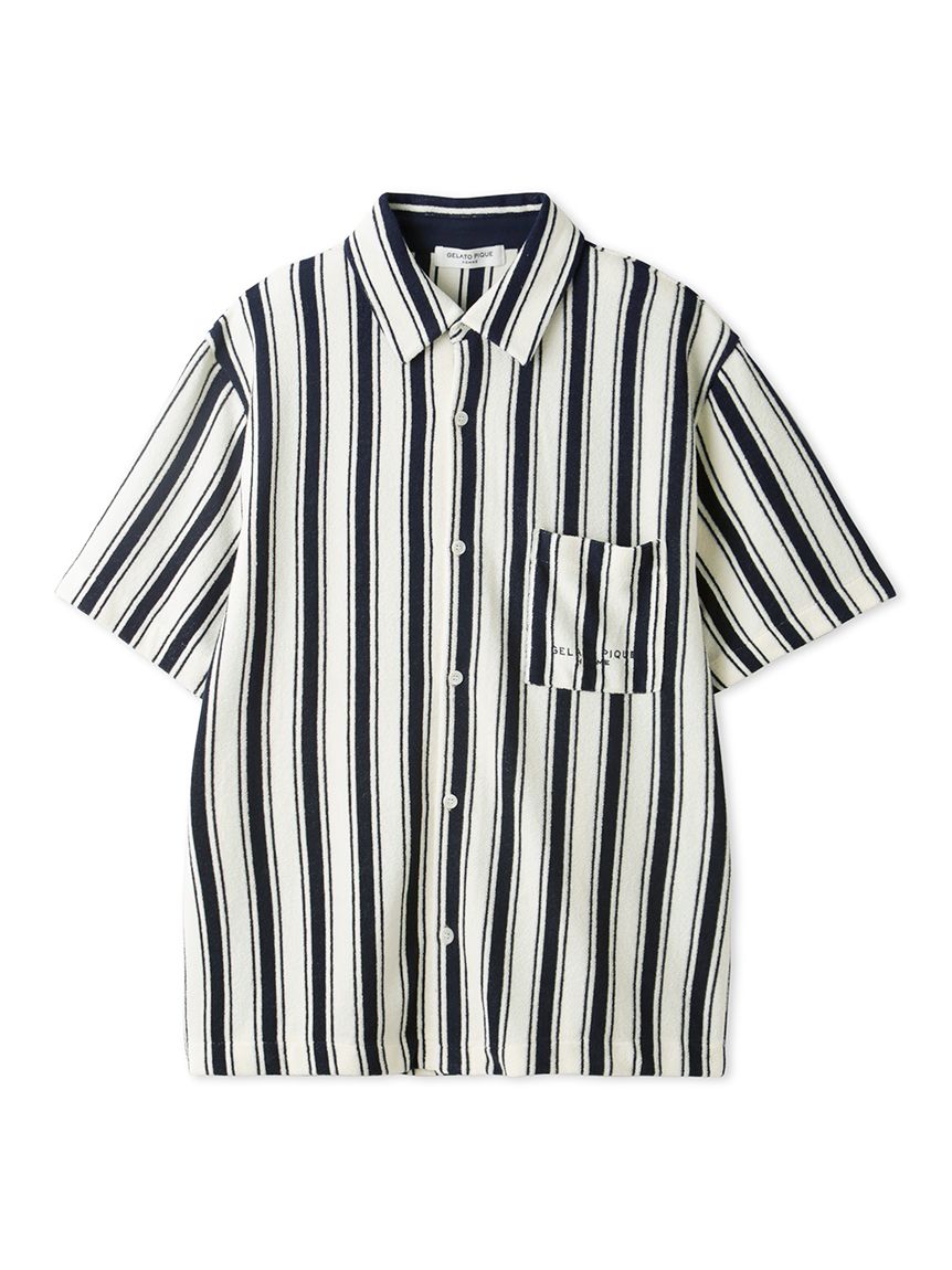 HOMME】ストライプパイルシャツ(シャツ)｜ルームウェア・パジャマ通販 