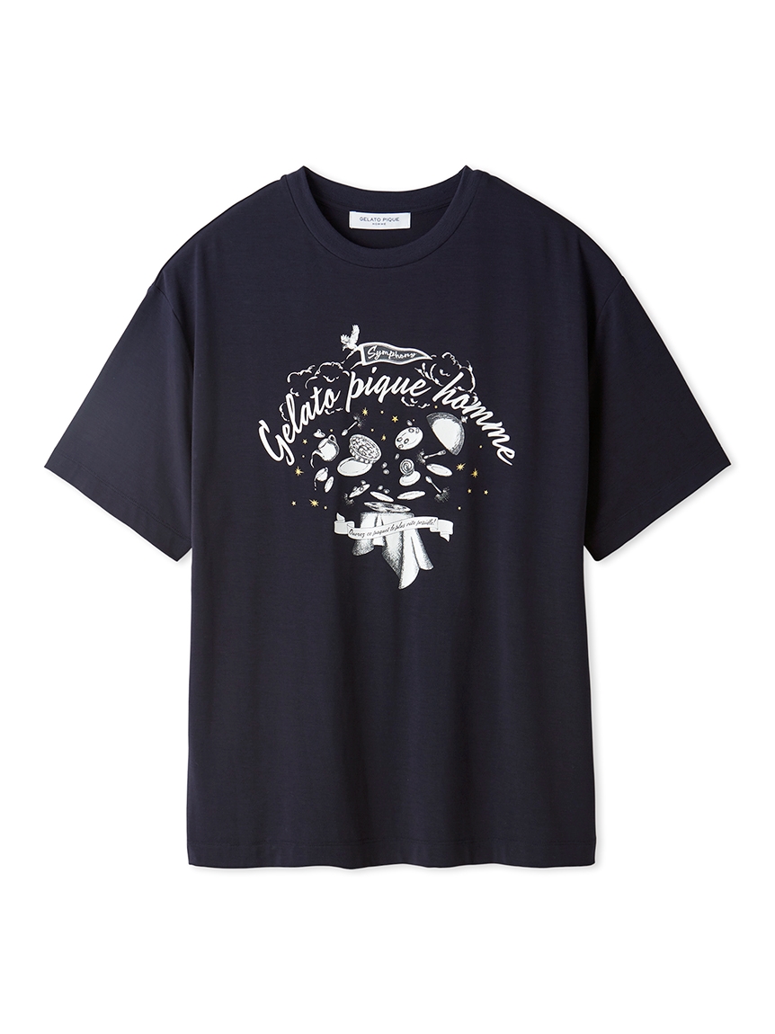 HOMME】レーヨンロゴTシャツ(カットソー・Tシャツ)｜ルームウェア・パジャマ通販のGELATO PIQUE HOMME（ジェラートピケ オム）  公式サイト