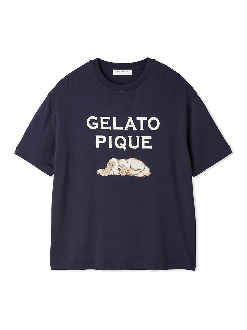 HOMME】ドッグ柄ワンポイントTシャツ(カットソー・Tシャツ)｜ルームウェア・パジャマ通販のGELATO PIQUE HOMME（ジェラートピケ オム）  公式サイト