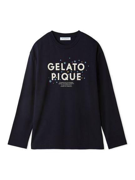 ジェラートピケオム【HOMME】インレイスターロゴロンT ネイビー長袖M
